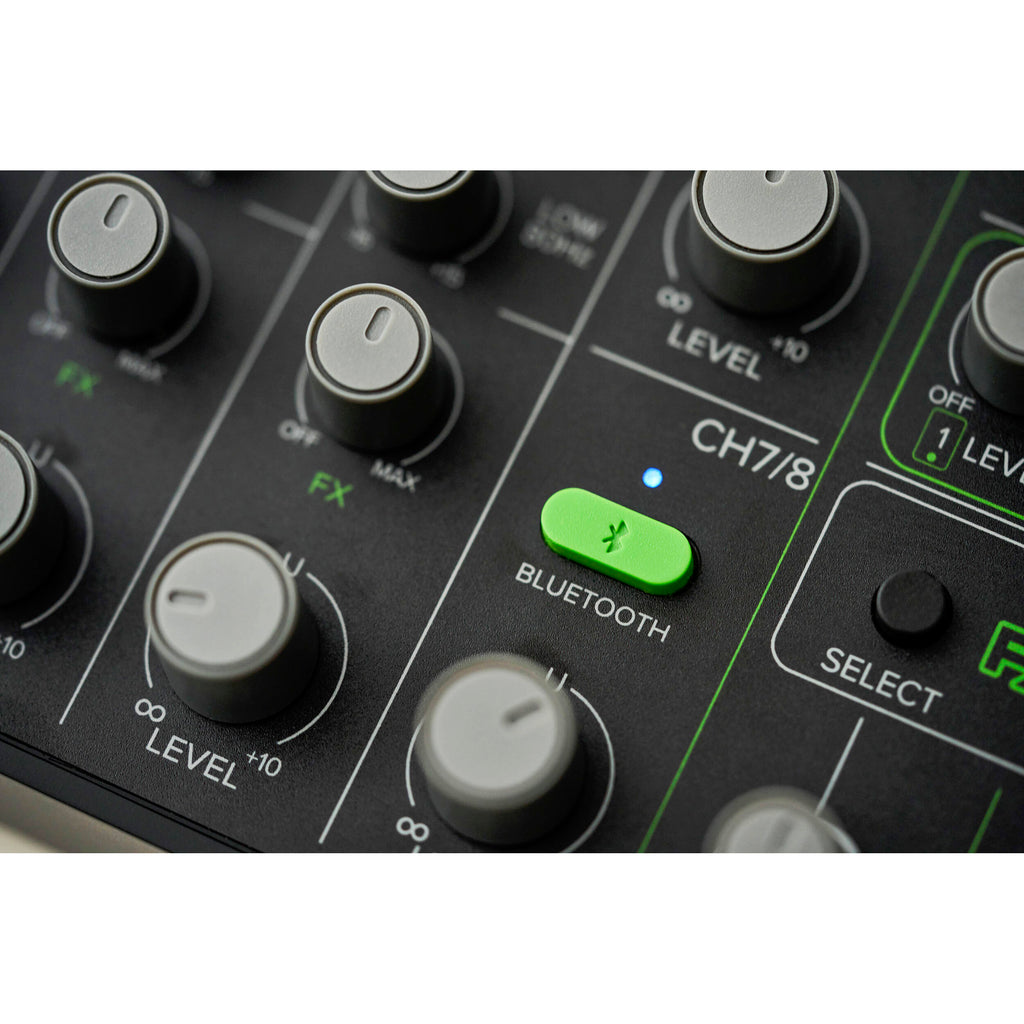 Mackie MobileMix video streaming mixer with multiple input controls, compact design, and professional audio interface.