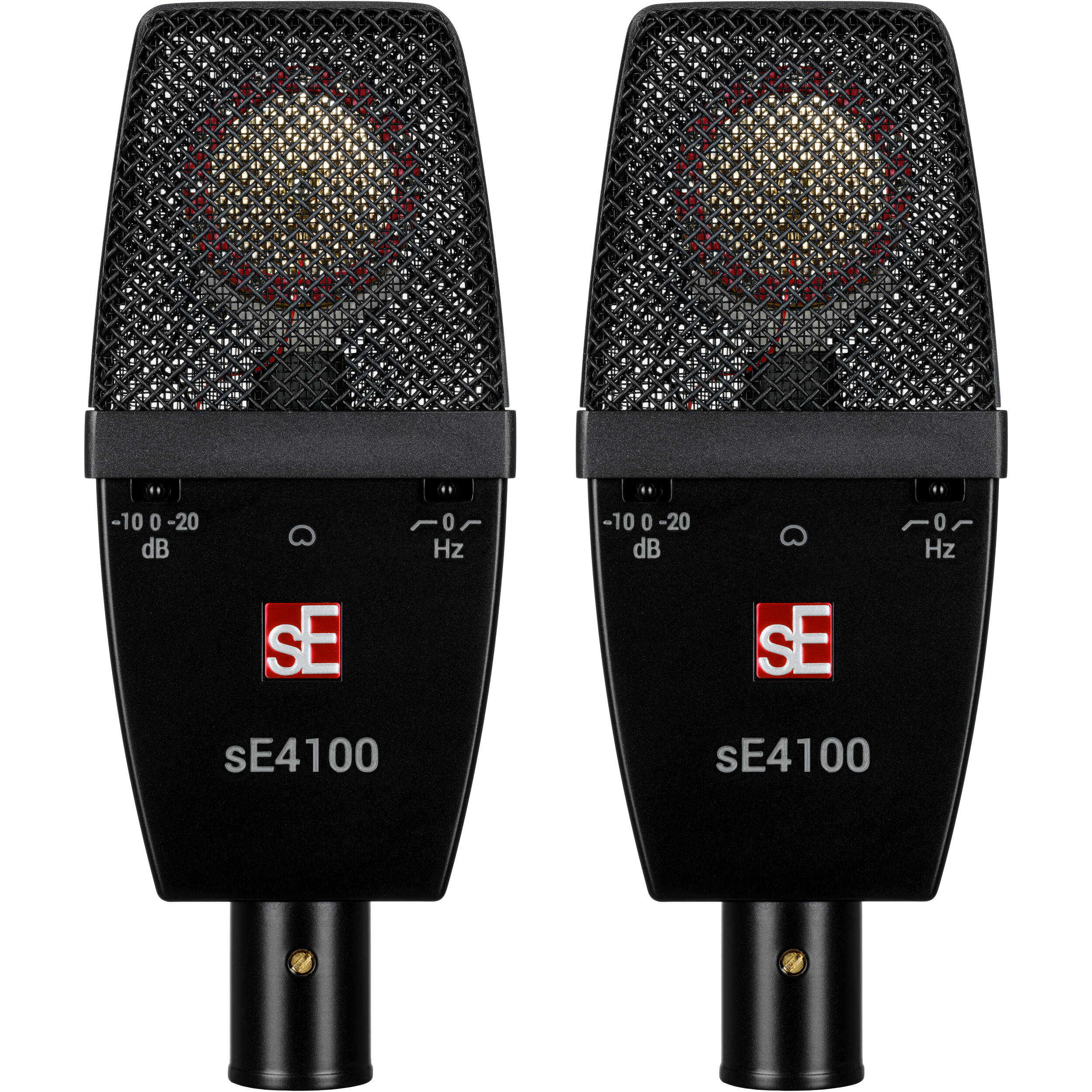 sE Electronics sE4100 condenser microphone with metal grille and body, suitable for studio recording and live sound applications.