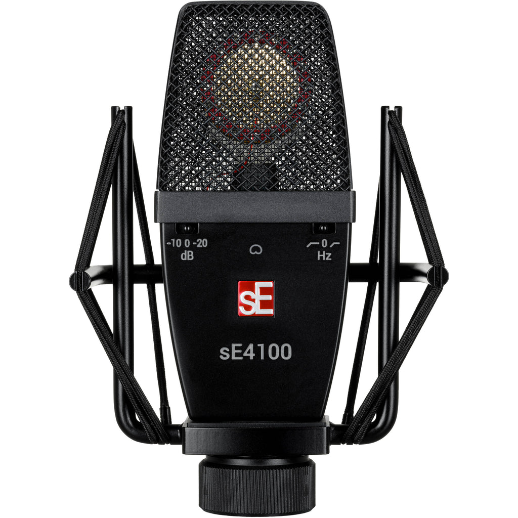 sE Electronics sE4100 condenser microphone with dual capsules and professional studio design, ideal for high-quality vocal and instrument recording.