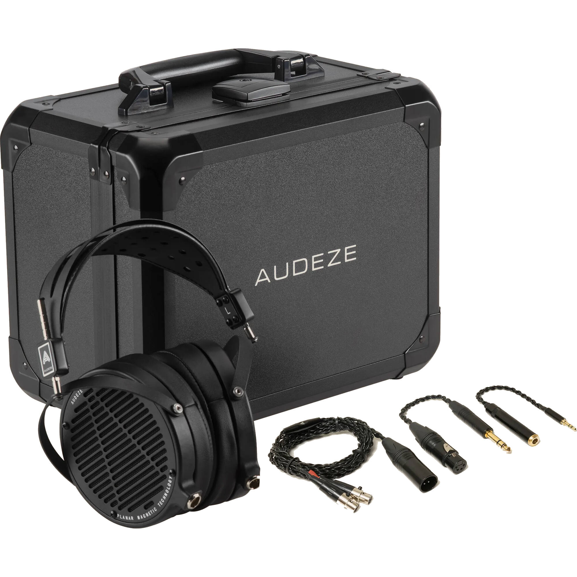 Audeze LCD-2 Classic leather-free studio headphones with open-back design and large ear cups, black finish, and adjustable headband.