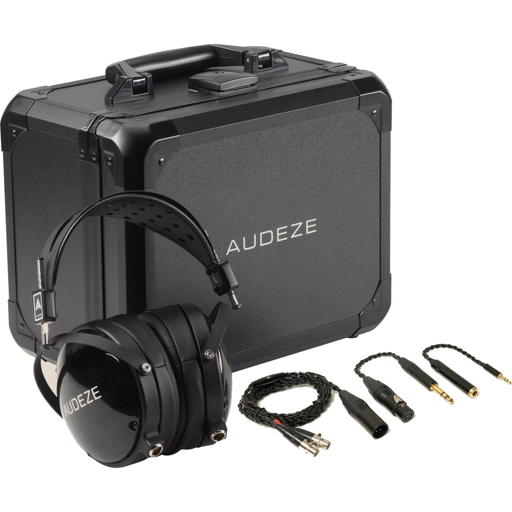 Audeze LCD-2 Classic closed-back leather-free head-fi headphones with black ear cups and headband, shown from a side angle.