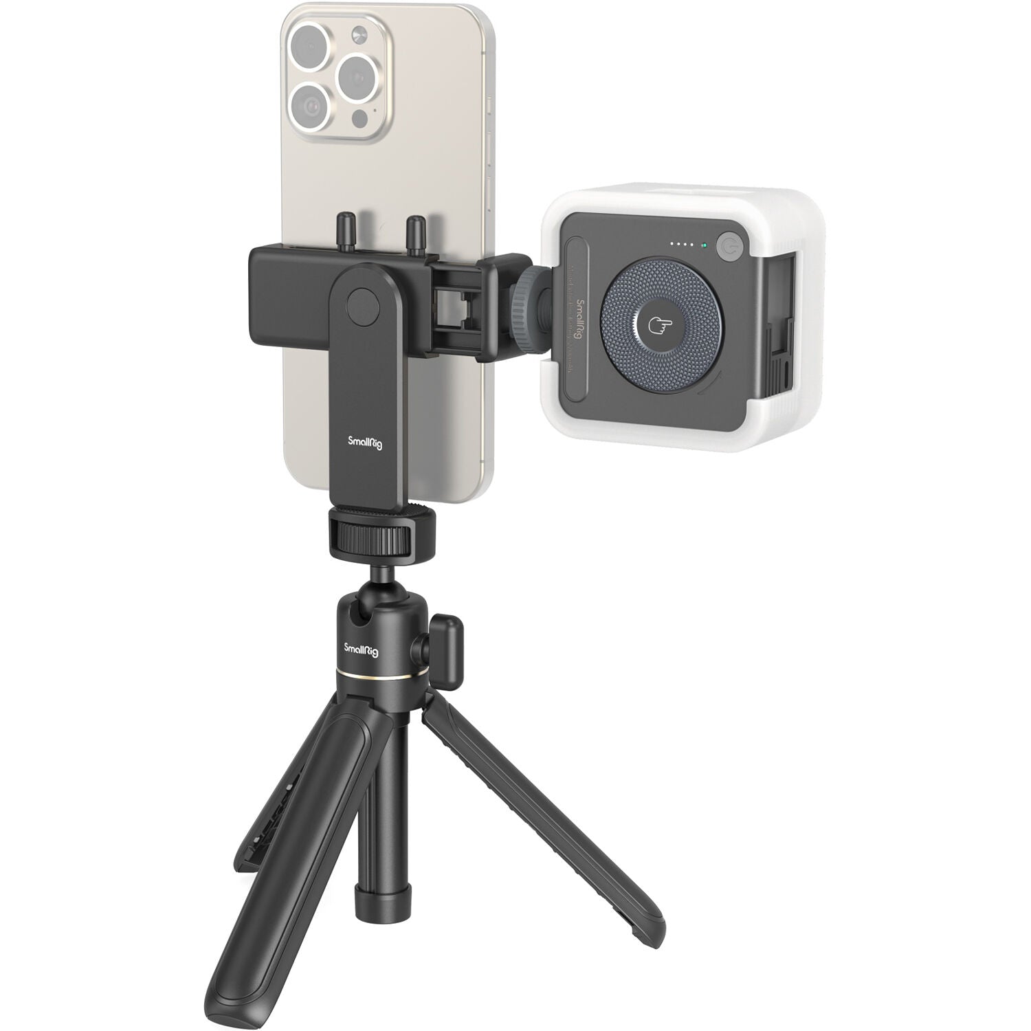 SmallRig VK-30 Smartphone Vlog Tripod Kit (Advanced Version) with adjustable tripod legs and smartphone mount for stable video recording.
