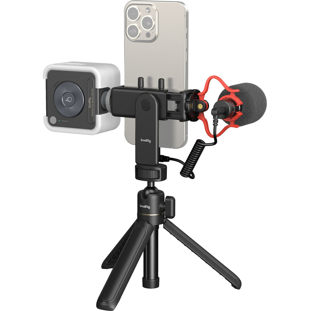 SmallRig Smartphone Vlog Tripod Kit VK-50, compact tripod with adjustable legs and phone holder for stable vlogging and filming.