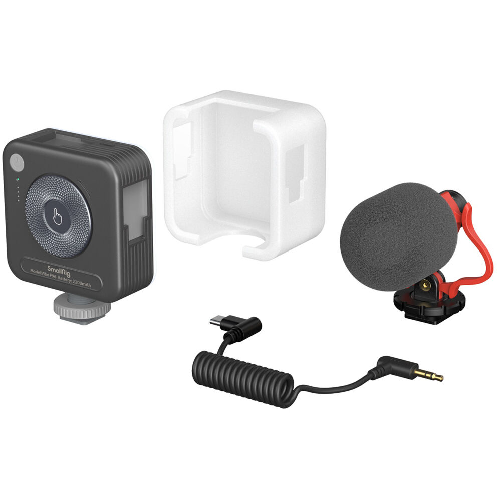 SmallRig Smartphone Vlog Tripod Kit VK-50 Advanced Version with adjustable tripod, smartphone holder, and supporting rig components.