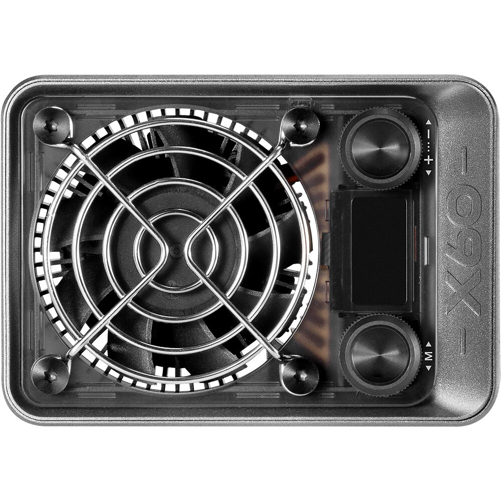 Zhiyun Molus X60 Pro bi-color LED light panel showing adjustable brightness and color temperature controls.