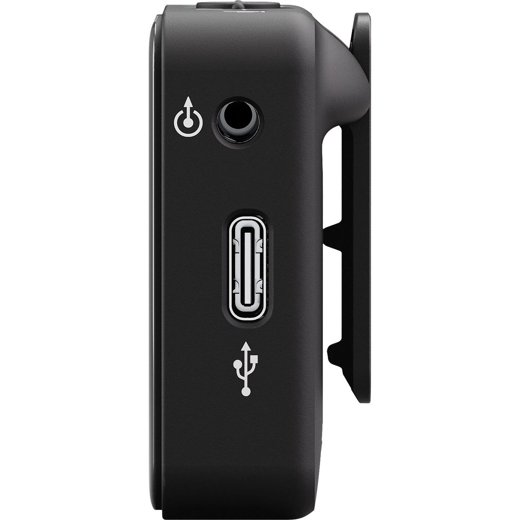 Rode Wireless ME Dual black creator wireless microphone system with transmitter and receiver units on a plain background.