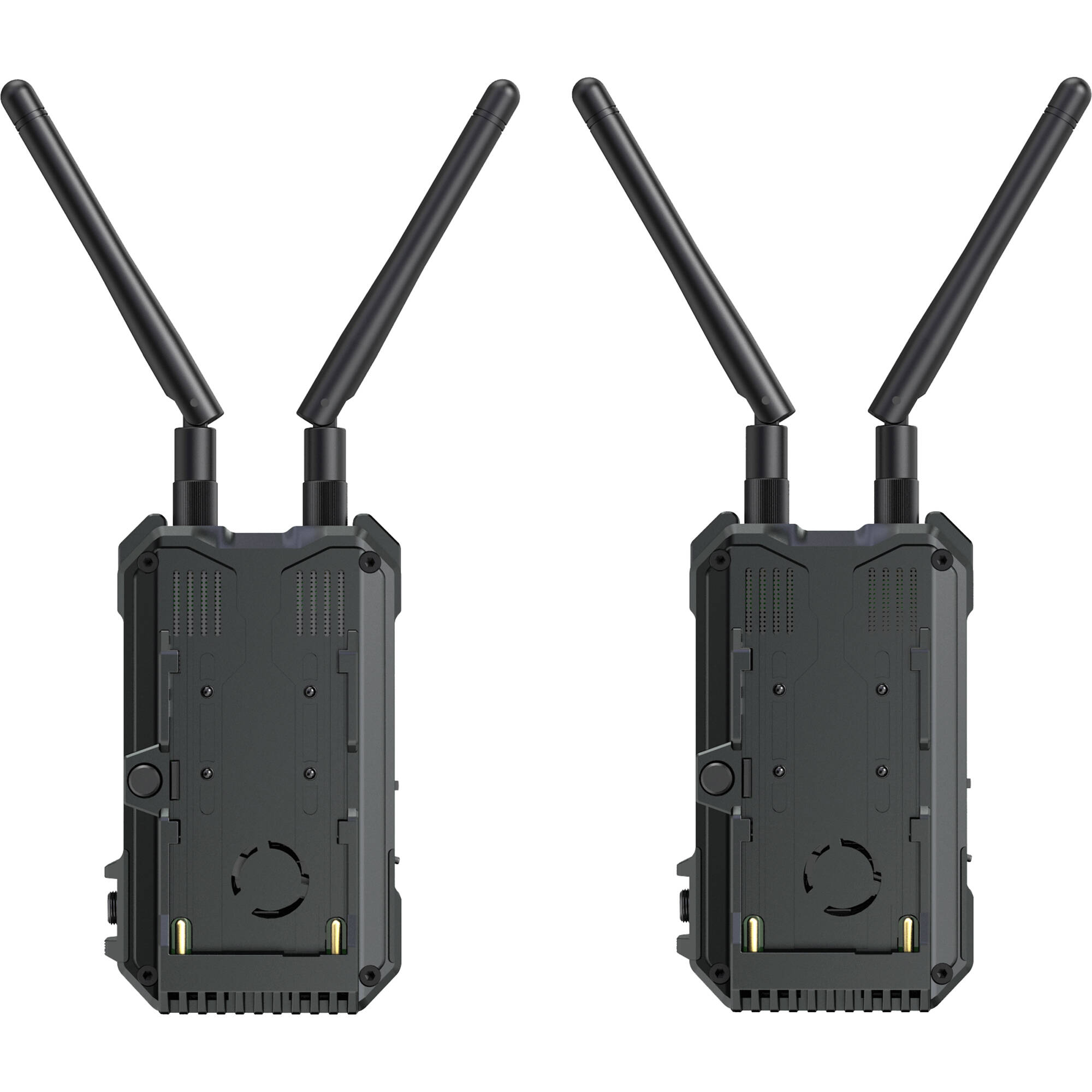 Hollyland Pyro H wireless video transmission system with receiver and transmitter units for professional video streaming.