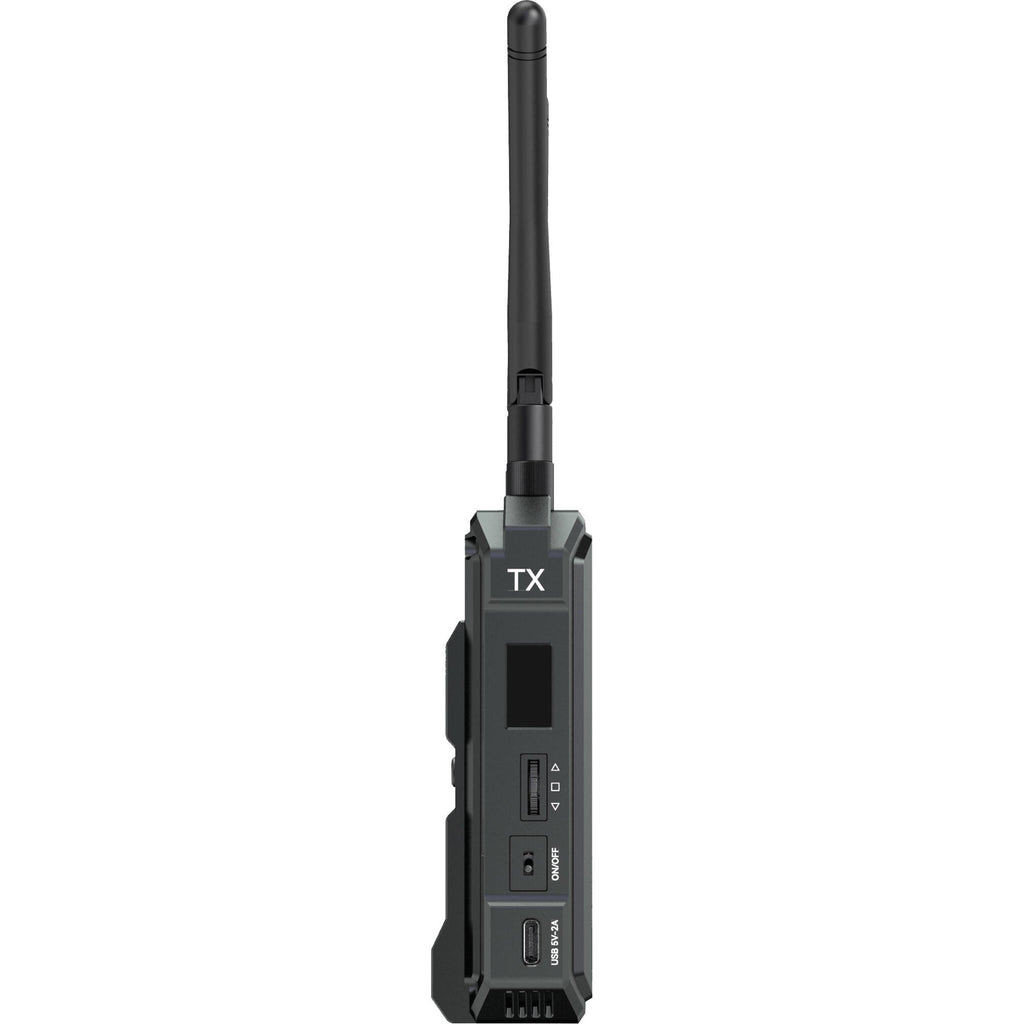 Hollyland Pyro H wireless video transmitter attached to a camera, part of Hollyland's wireless video system for professional filming.