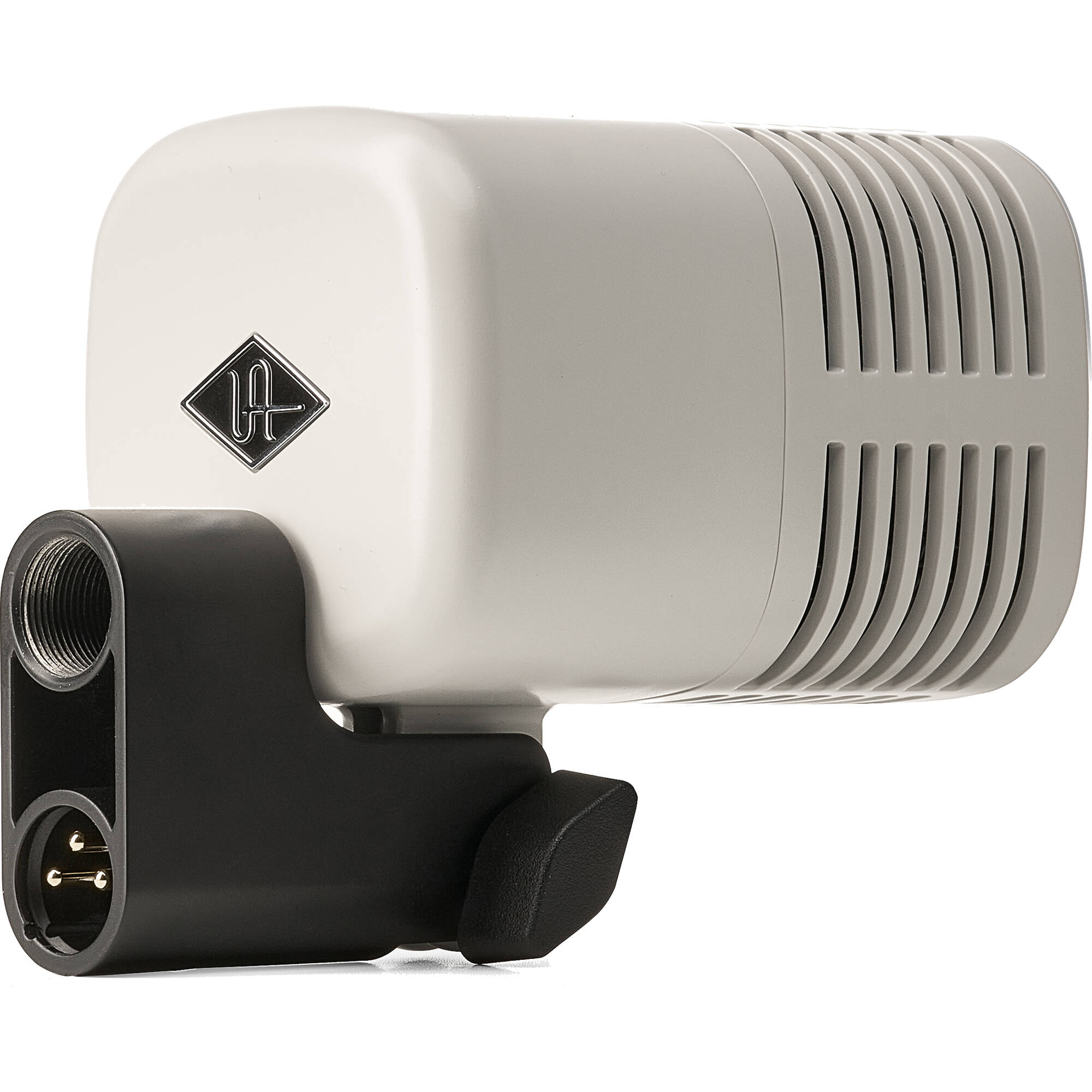 Universal Audio SD-5 dynamic microphone shown with a sleek black design and sturdy build for professional audio recording.