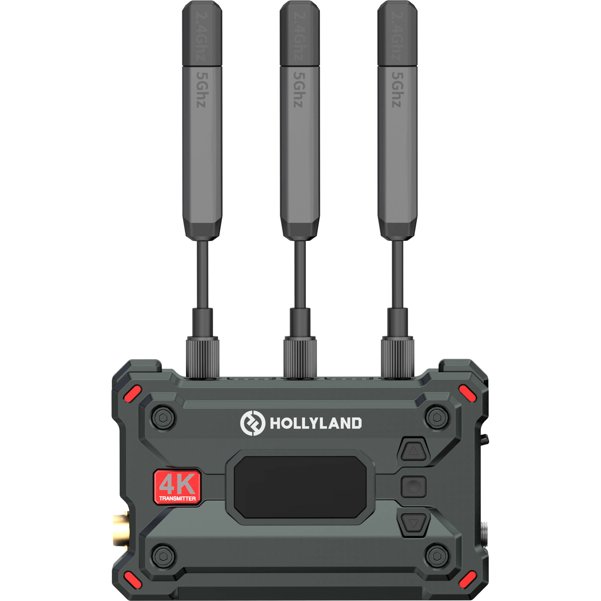 Hollyland Pyro S wireless video transmission system with compact transmitter and receiver, ideal for professional video production.