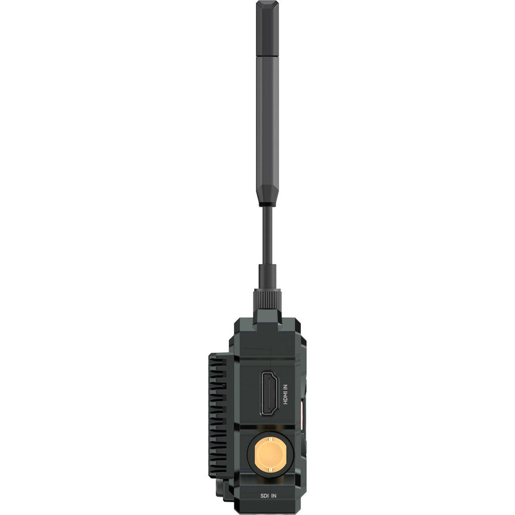 Hollyland Pyro S wireless video transmitter connected to camera, part of Hollyland wireless video system for professional filming.