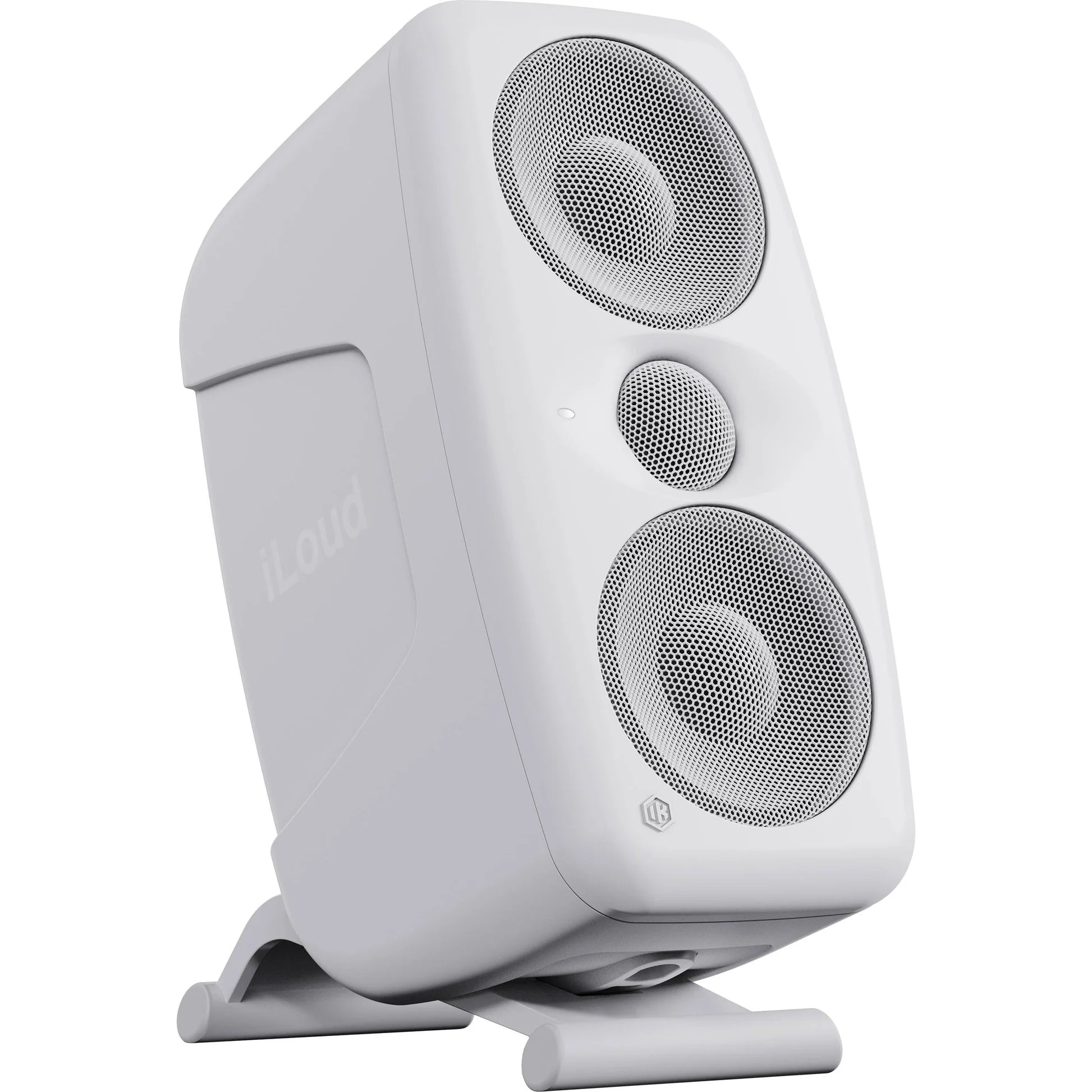 IK Multimedia iLoud MTM MK2 active nearfield monitors with sleek black finish and front-facing controls.