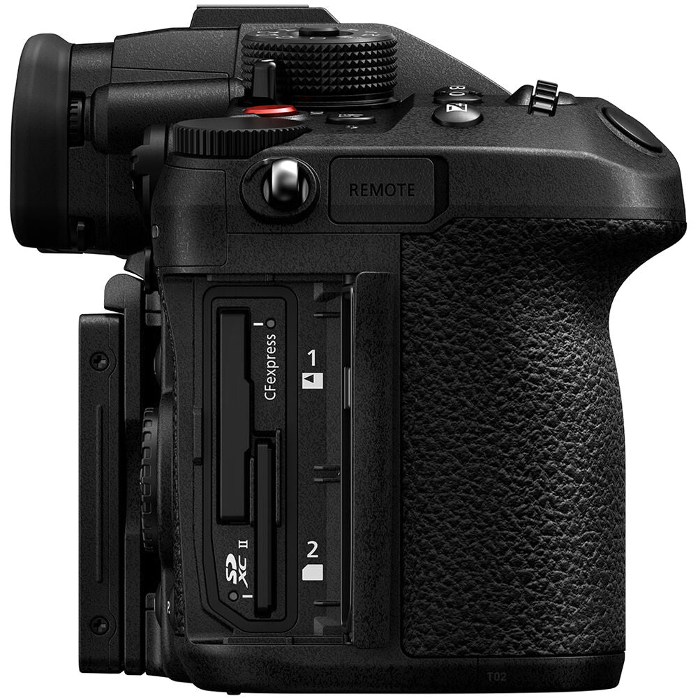 Panasonic Lumix GH7 mirrorless camera with 12-60mm f/2.8-4 zoom lens, suitable for professional video recording and photography.