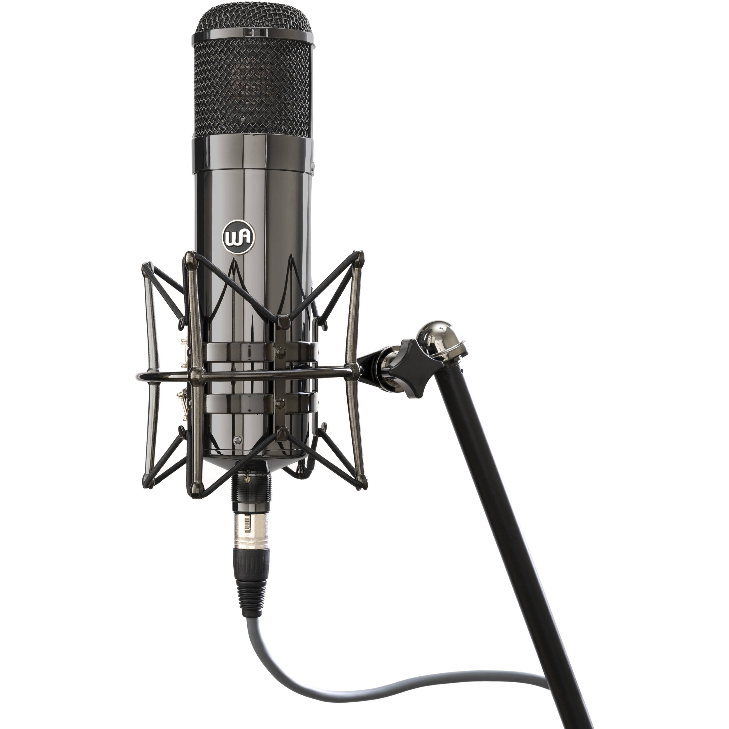 Warm Audio WA-47T condenser microphone with large capsule and vintage-style design, showcasing professional studio audio equipment.