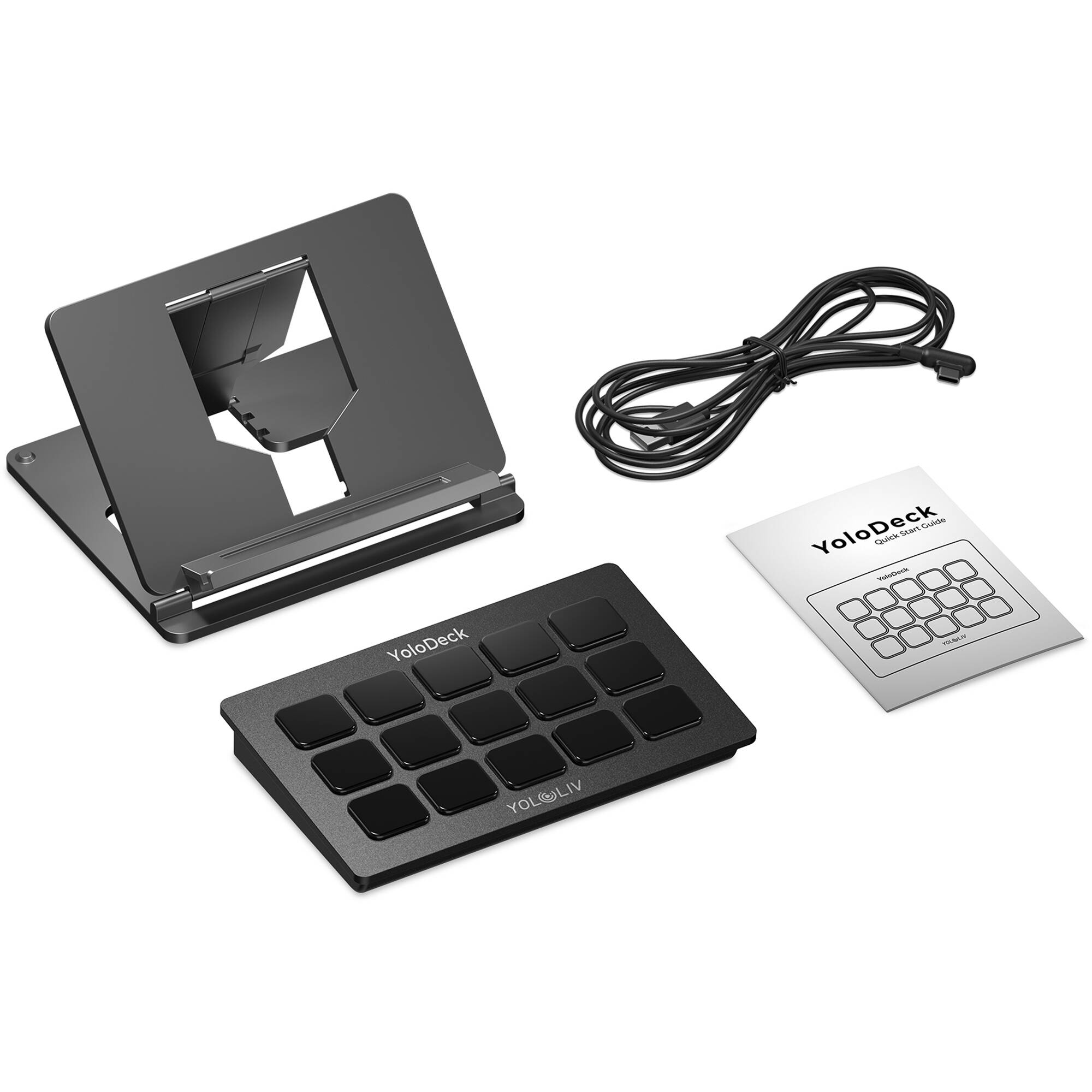 YoloLiv YoloDeck video edit controller with multiple buttons and dials for live streaming and video production.