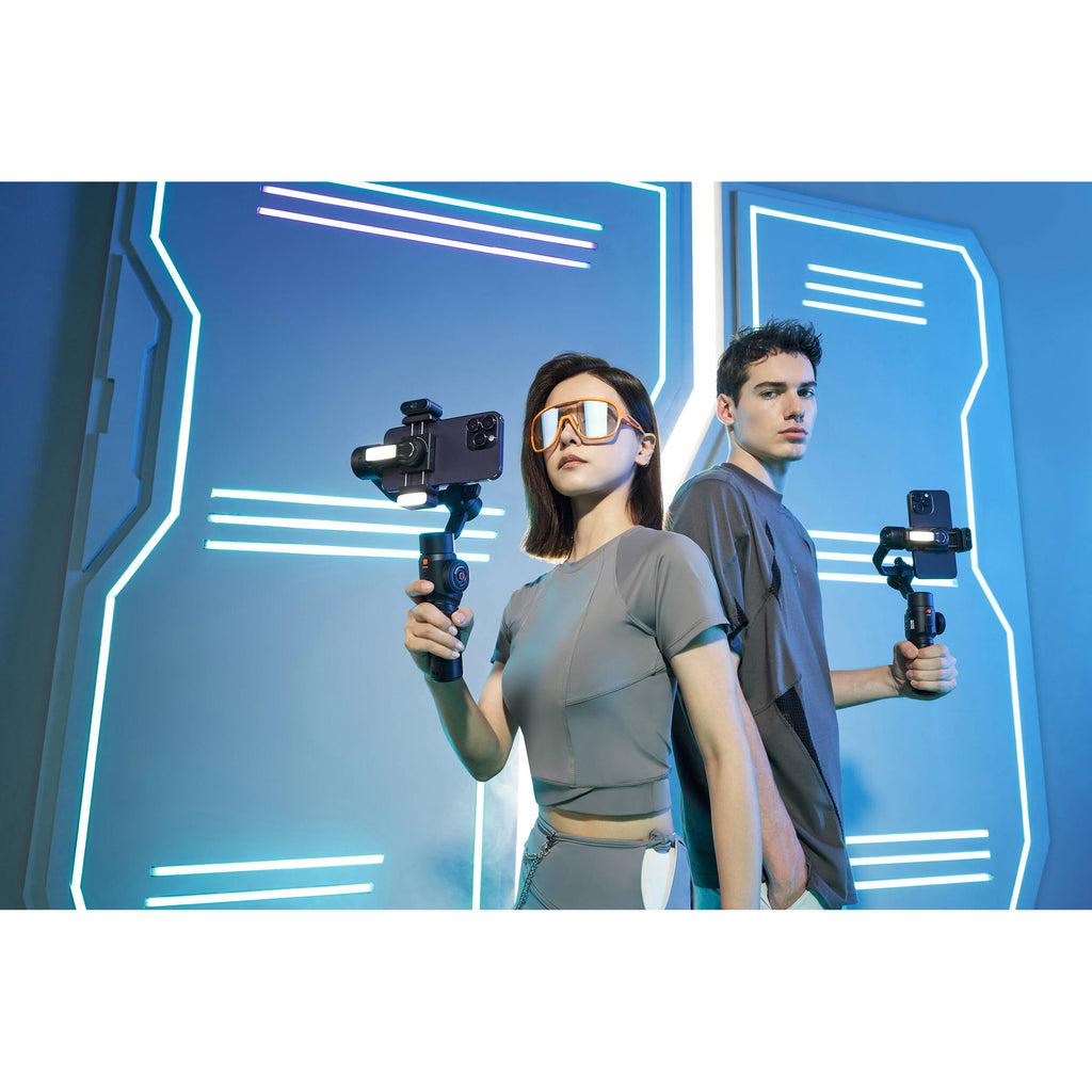 Zhiyun Smooth 5S AI standard video gimbal stabilizer for smartphones, featuring ergonomic design and advanced stabilization technology.