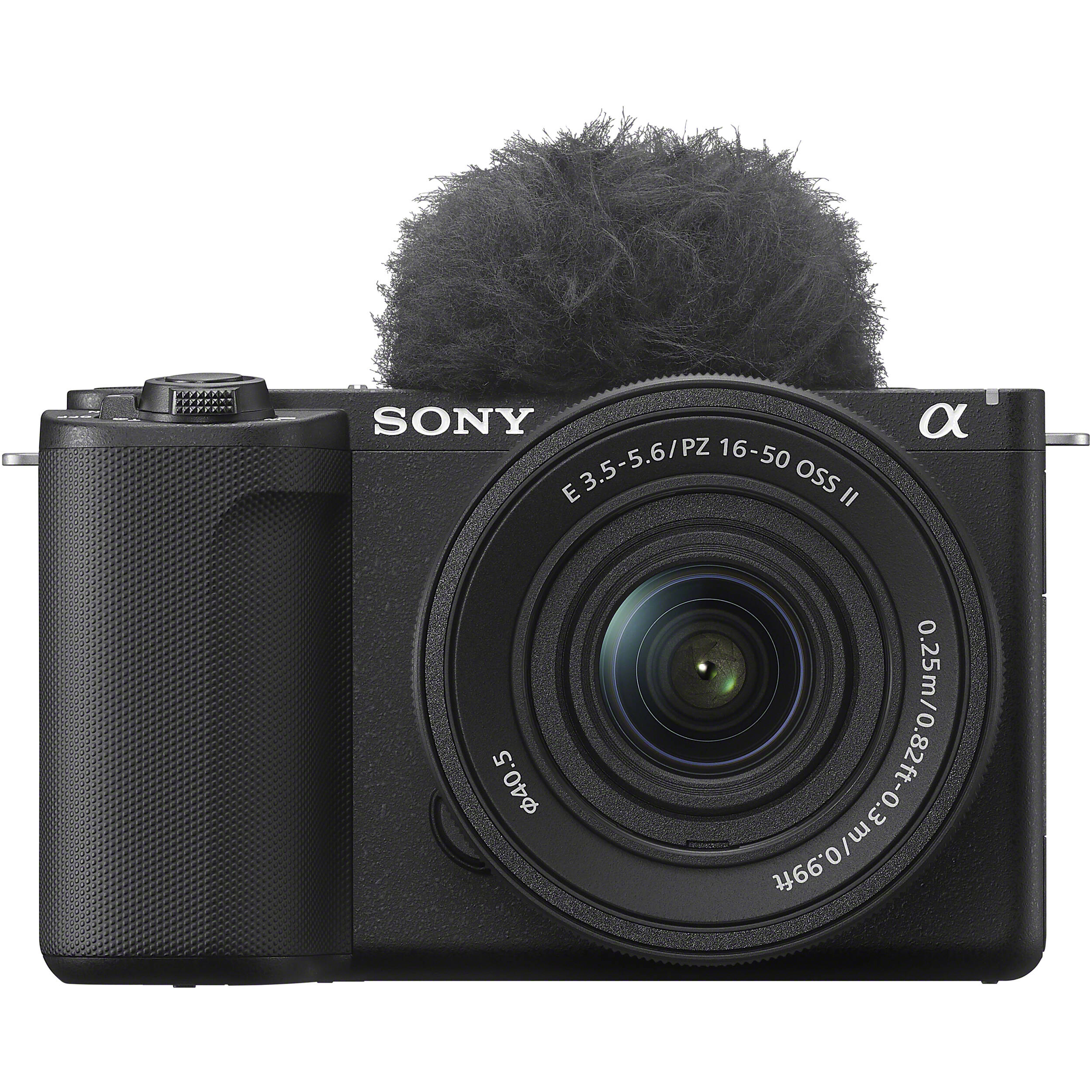 Sony ZV-E10 II video camera with 16-50mm zoom lens, compact mirrorless camera for high-quality video recording.