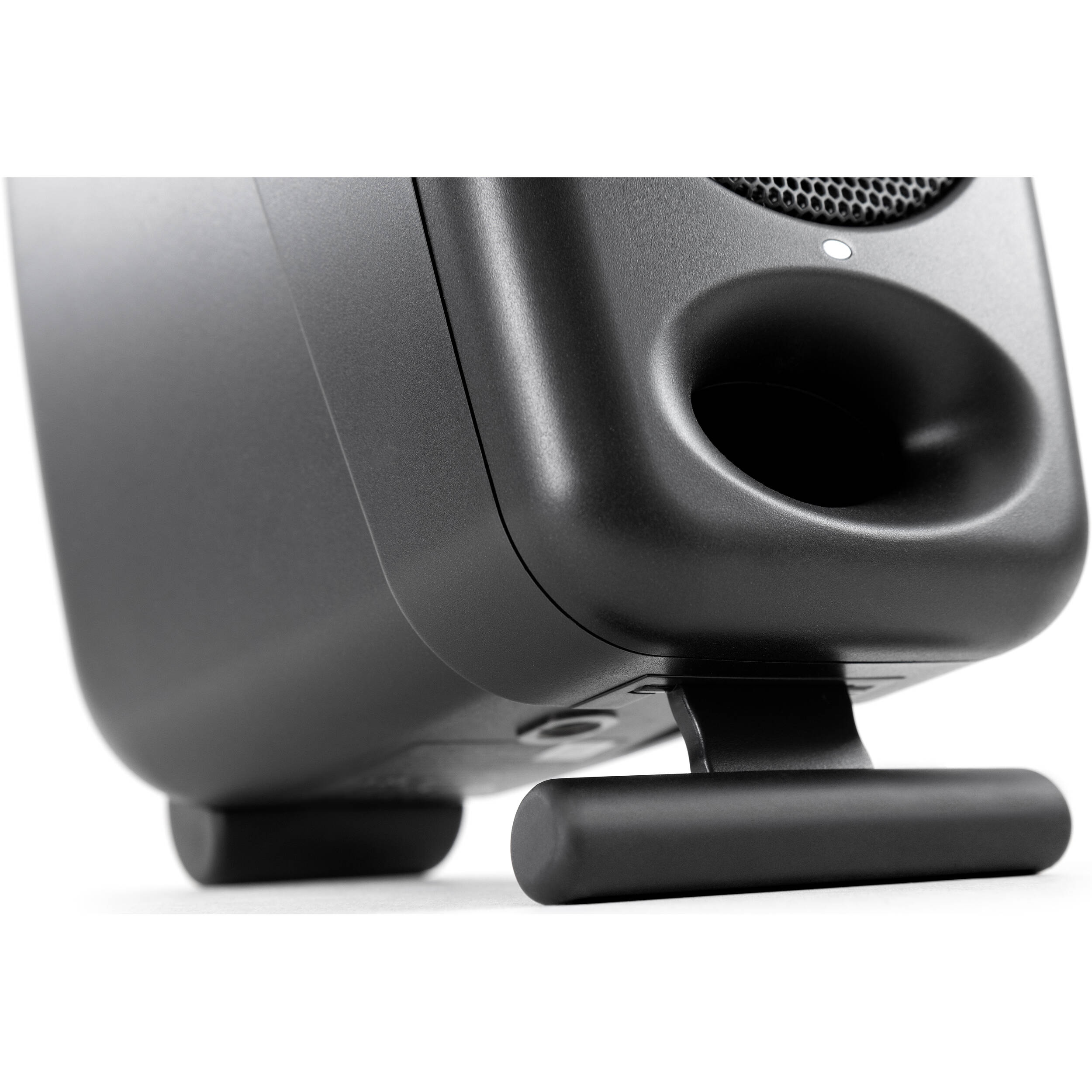 IK Multimedia iLoud Micro Monitor Pro active nearfield monitor speaker showing front view with controls and branding.