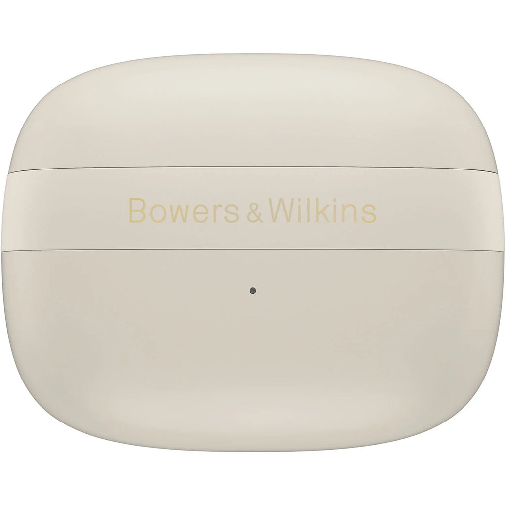 Bowers & Wilkins Pi8 wireless in-ear headphones with sleek design and ergonomic earbuds, close-up shot.