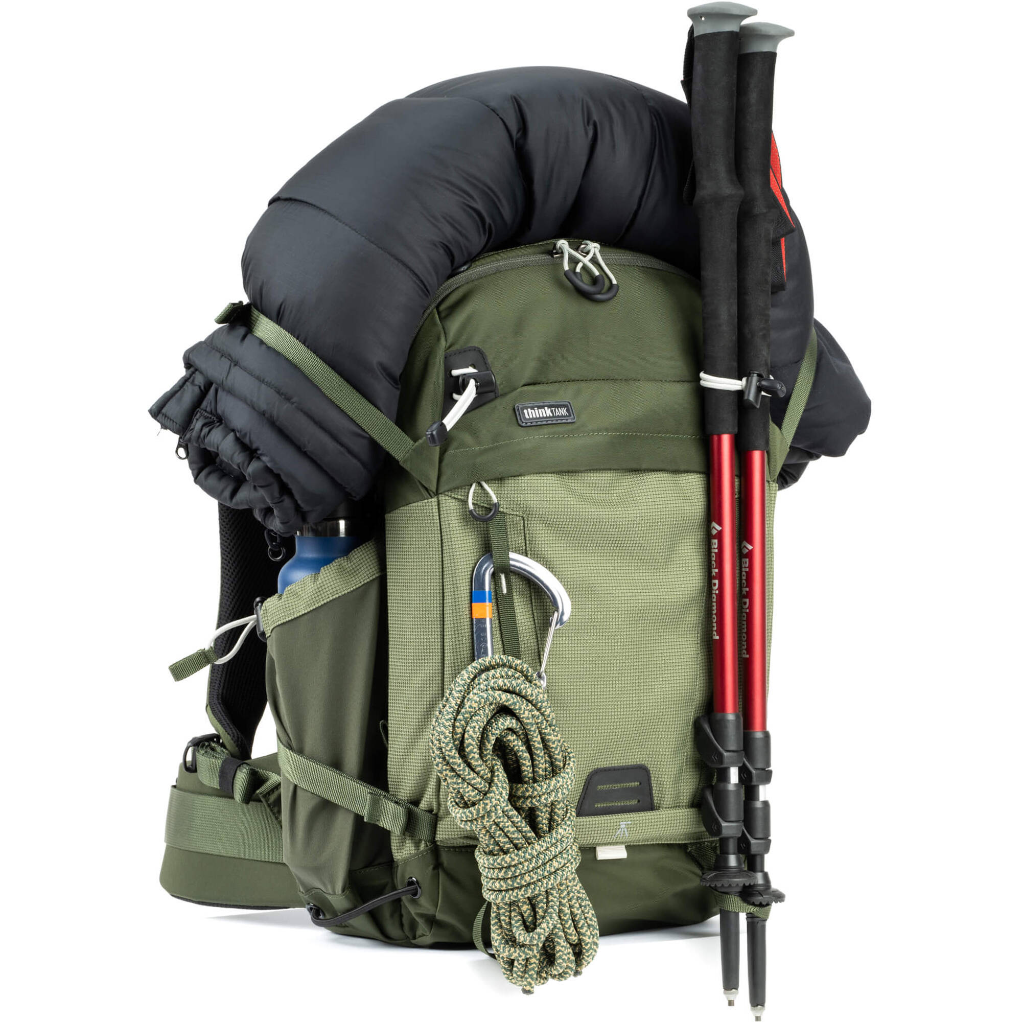 Think Tank Mindshift BackLight video equipment bag with padded compartments and adjustable straps for DSLR cameras and accessories.