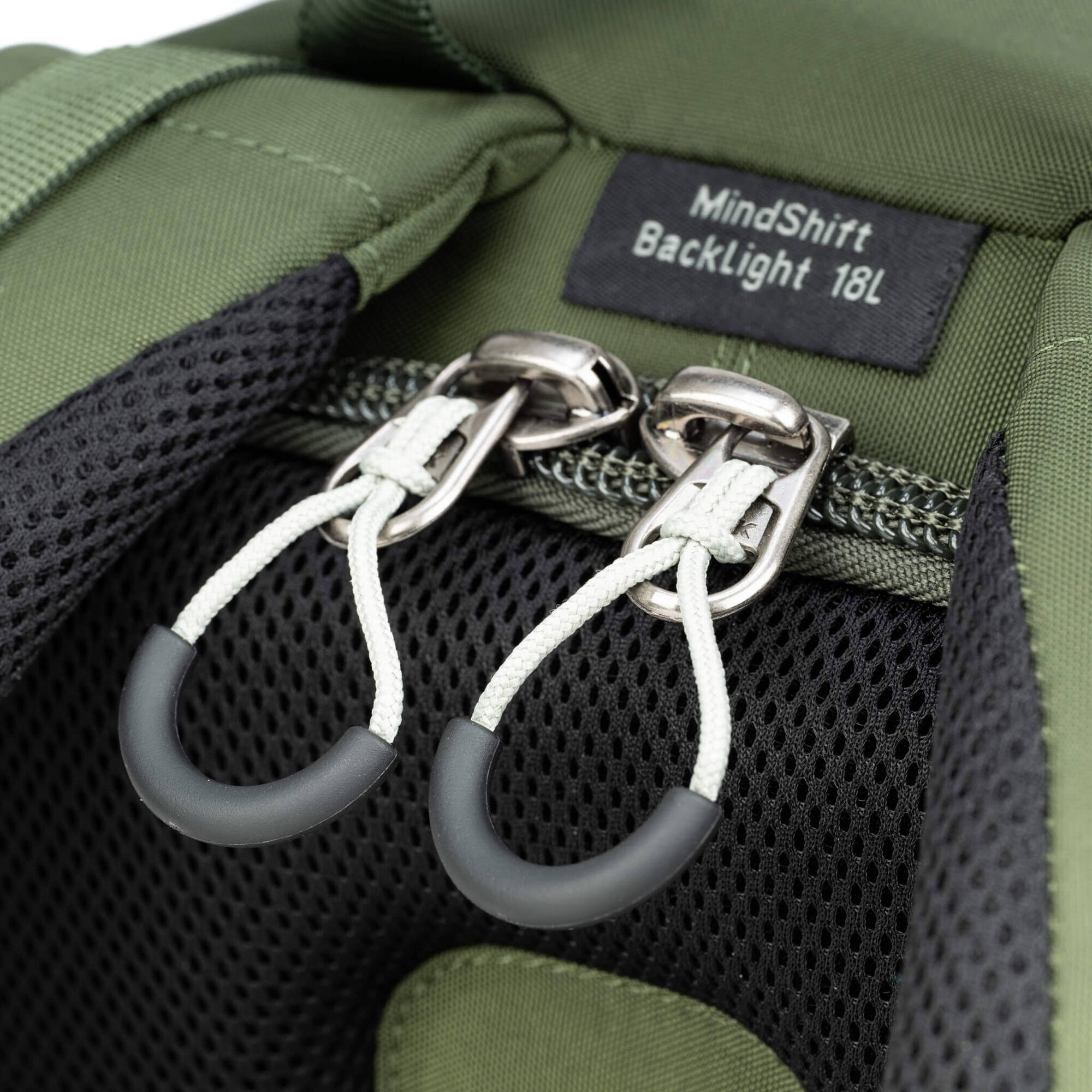 Think Tank Mindshift BackLight video equipment bag showing padded compartments and adjustable straps for gear storage.