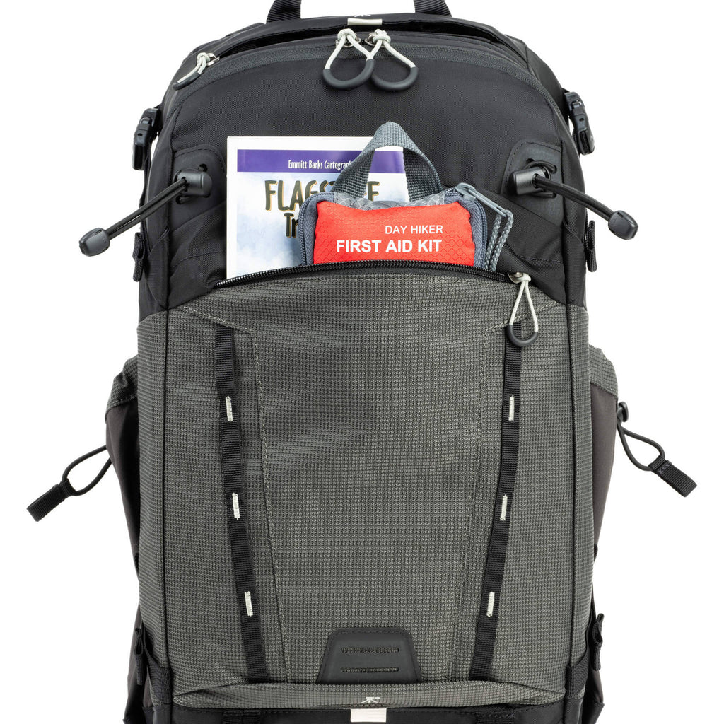 Think Tank Mindshift BackLight video equipment bag with padded compartments and durable black exterior for professional gear storage.