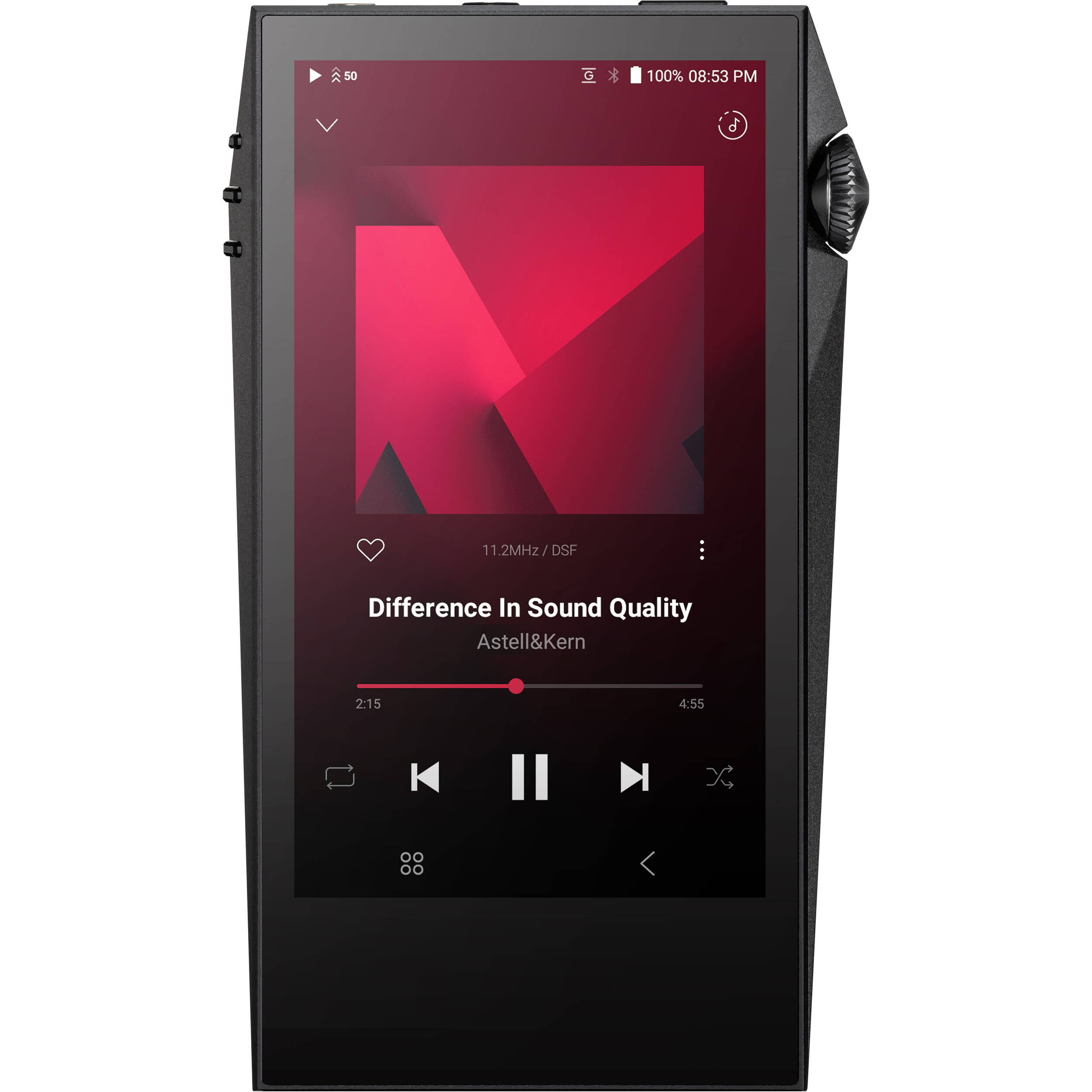 Astell&Kern A&ultima SP3000M portable music player with sleek black design and high-resolution screen, front view.