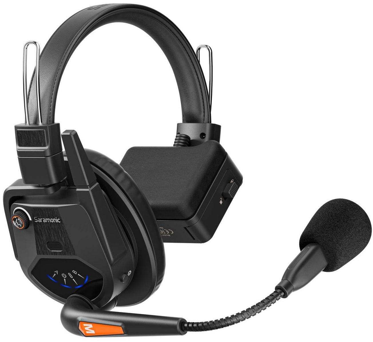 Saramonic WiTalk9 WT4S 4-person wireless video equipment with microphones and receiver for professional audio recording.