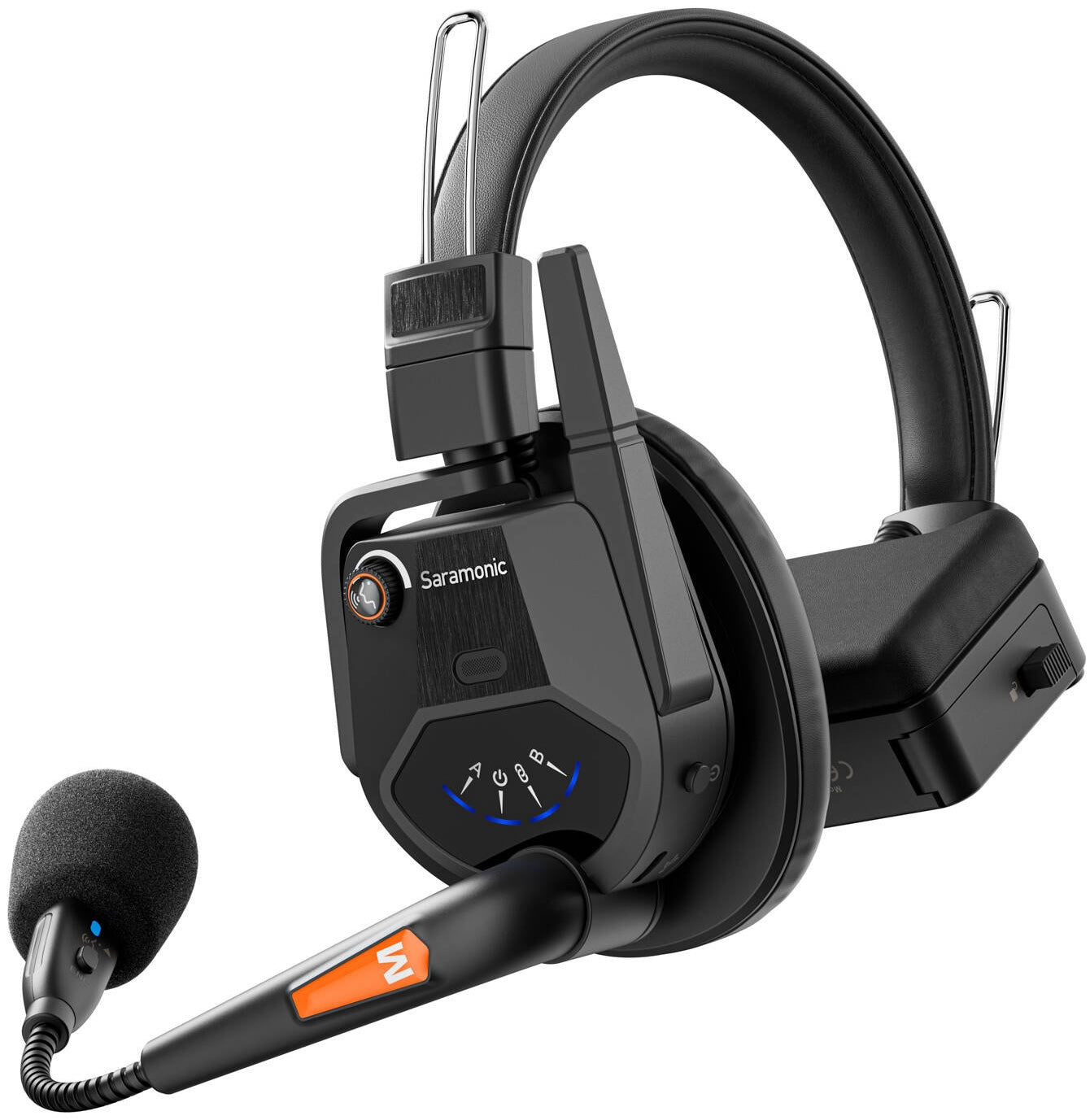 Saramonic WiTalk9 WT7S 7-person video communication system with wireless microphones and transmitters for professional filming.