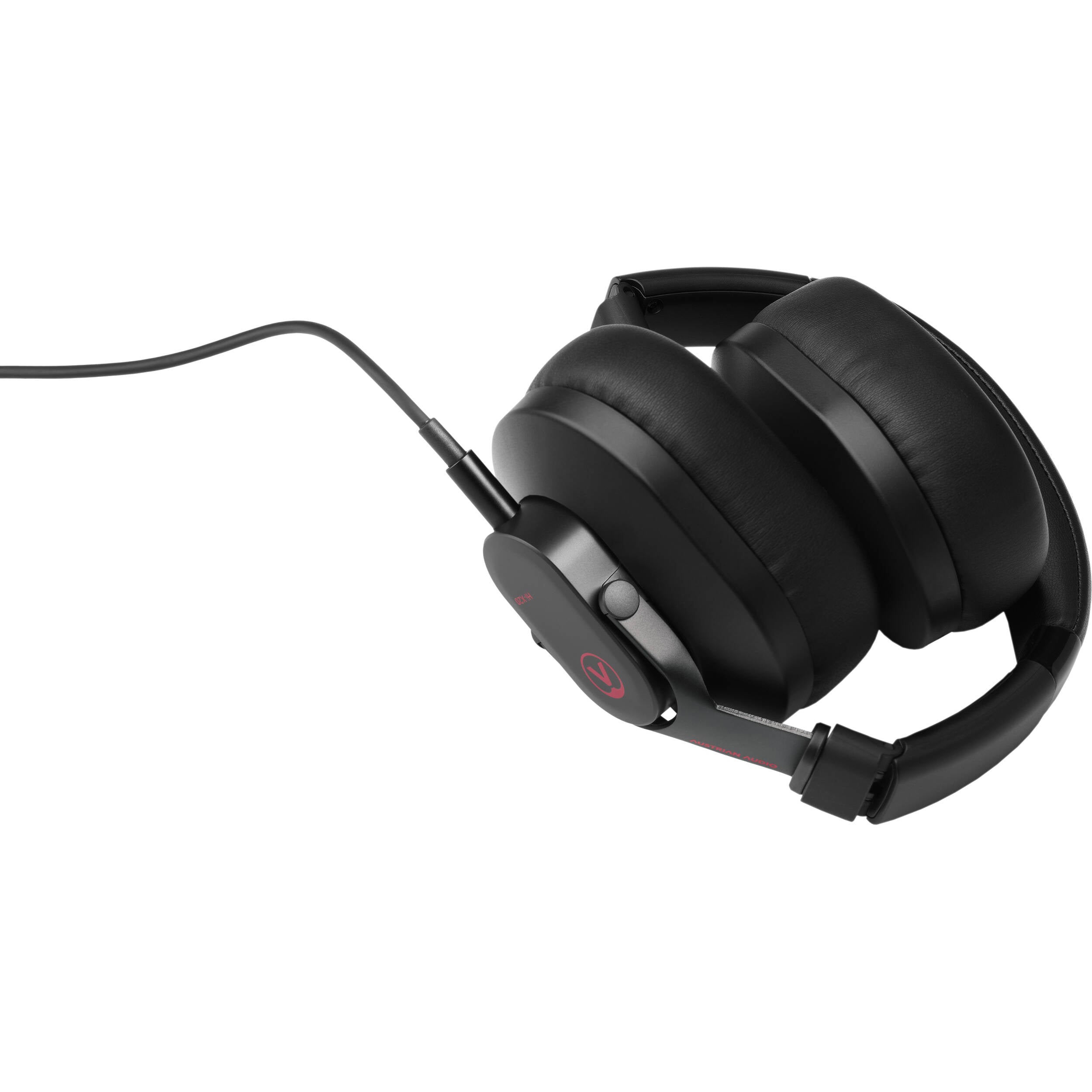 Austrian Audio Hi-X20 studio headphones with over-ear design, black ear cups, and adjustable headband for professional audio mixing.