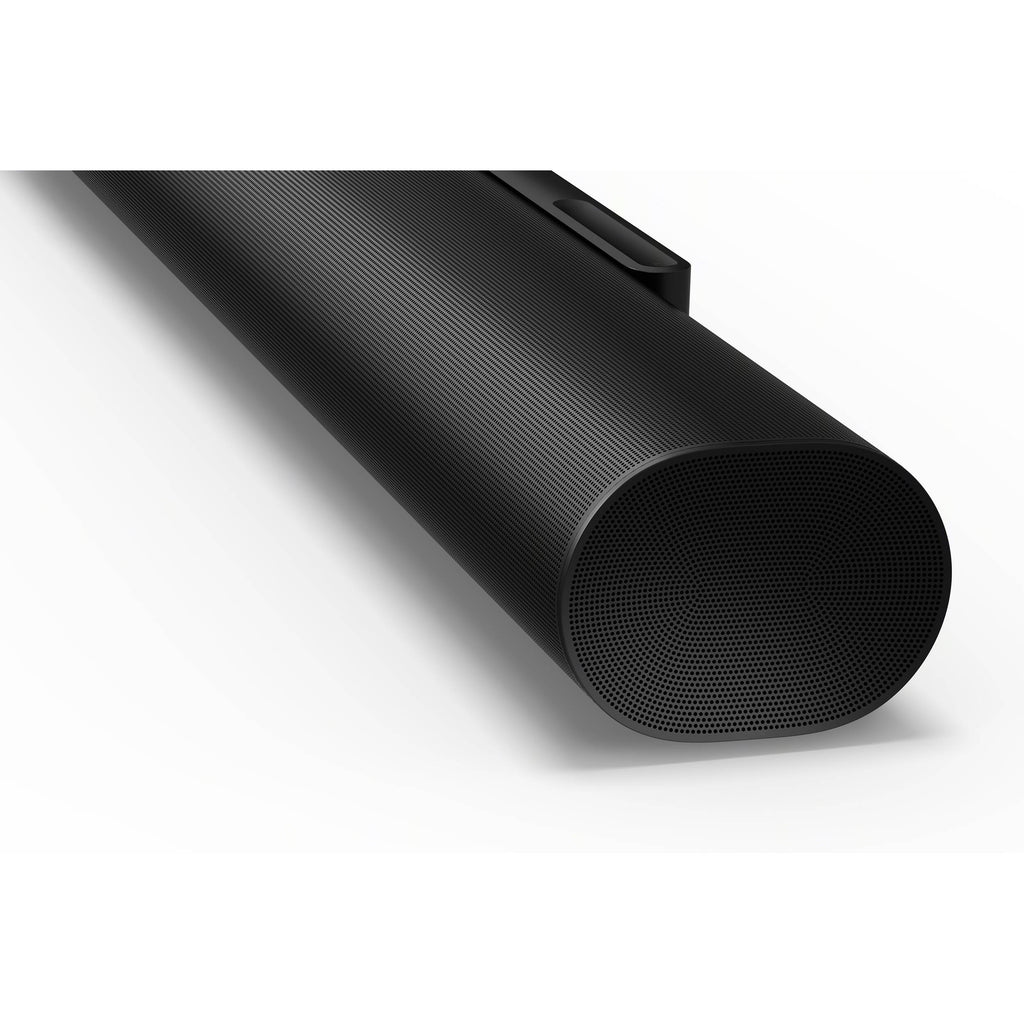 Sonos Arc Ultra soundbar with sleek design and multiple speaker drivers, ideal for enhancing TV audio and home entertainment.