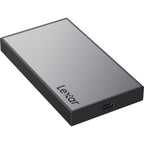 Lexar Workflow SD and microSD UHS-II card reader showing ports and compact design for fast data transfer.