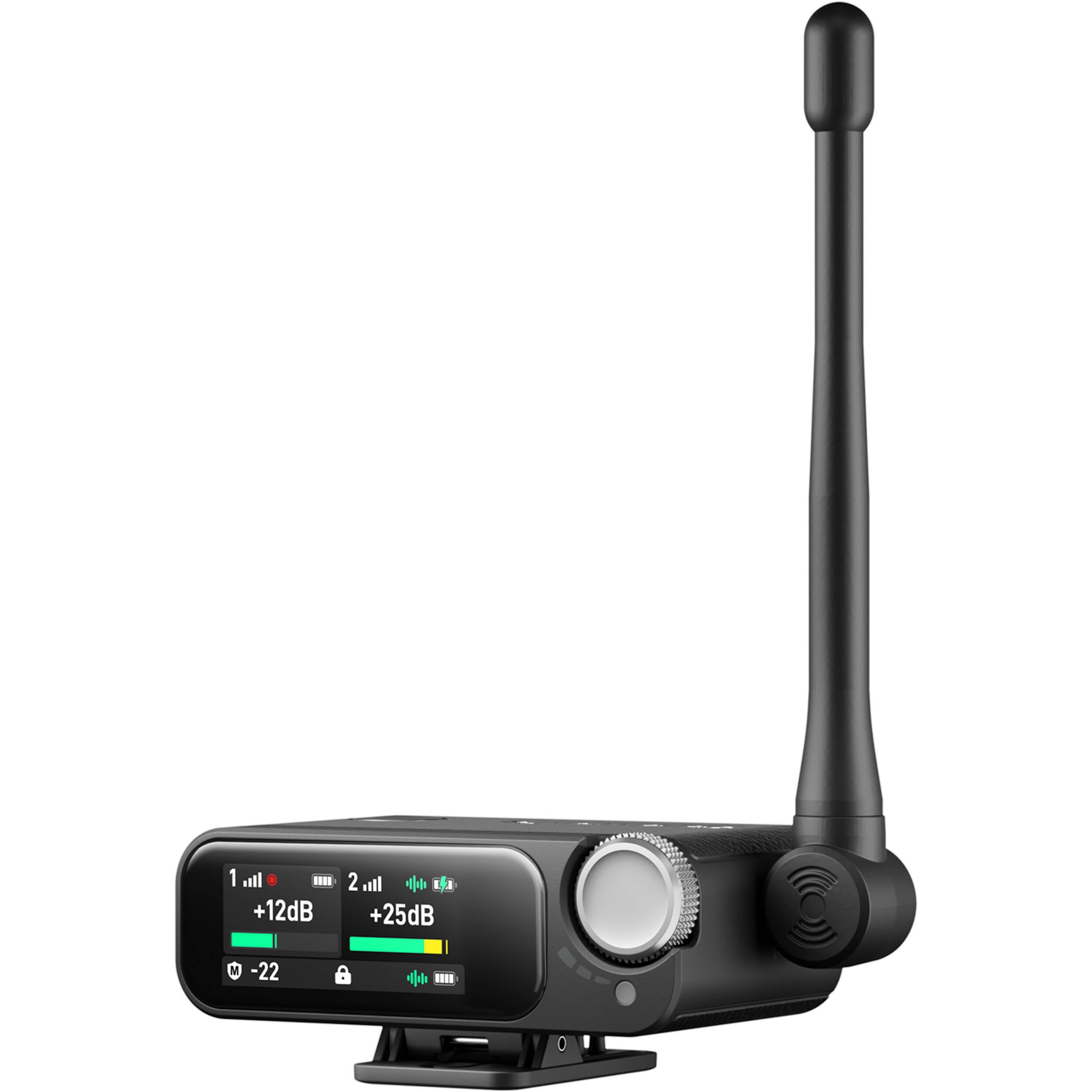 Saramonic Ultra Creator Wireless Microphone System with transmitter and receiver, compact professional audio setup.