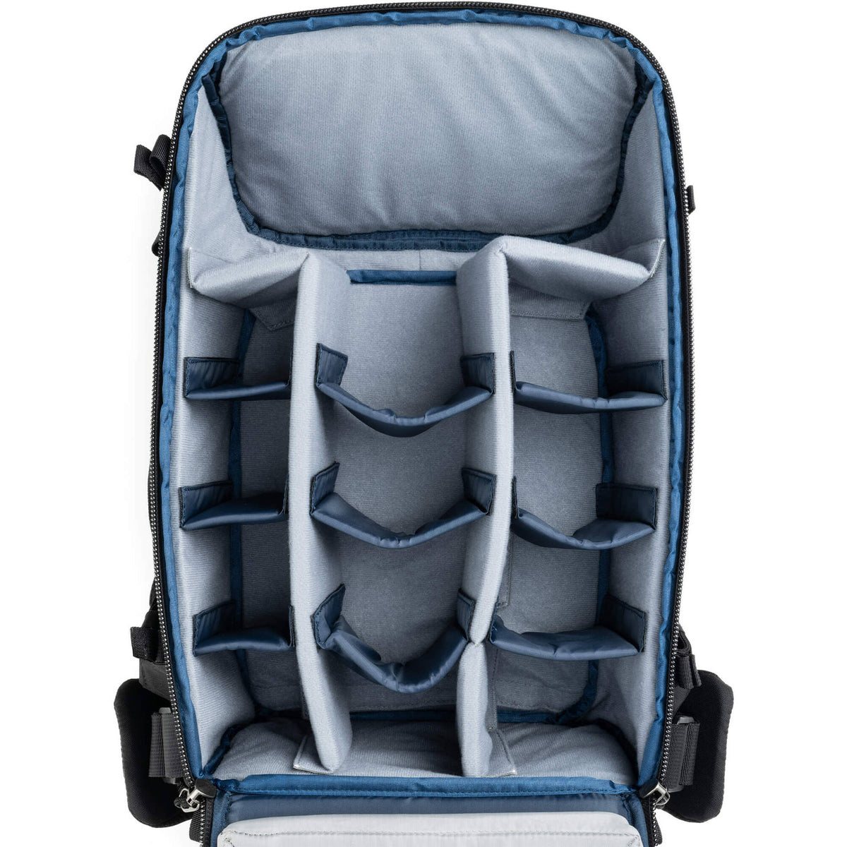 Think Tank DarkLight video equipment bag with padded compartments and sturdy handles for professional camera gear transportation.