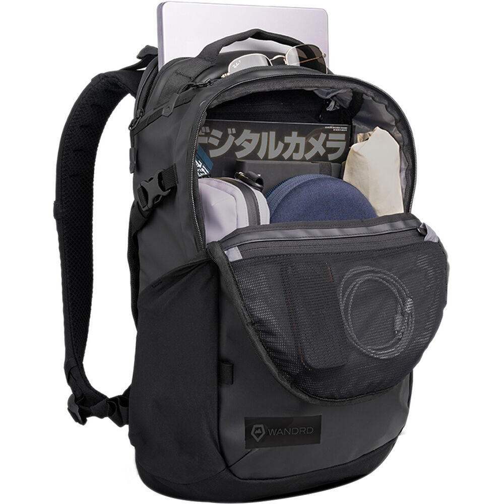Wandrd Nimbus 18L video equipment bag with padded compartments and adjustable straps for secure camera gear storage.