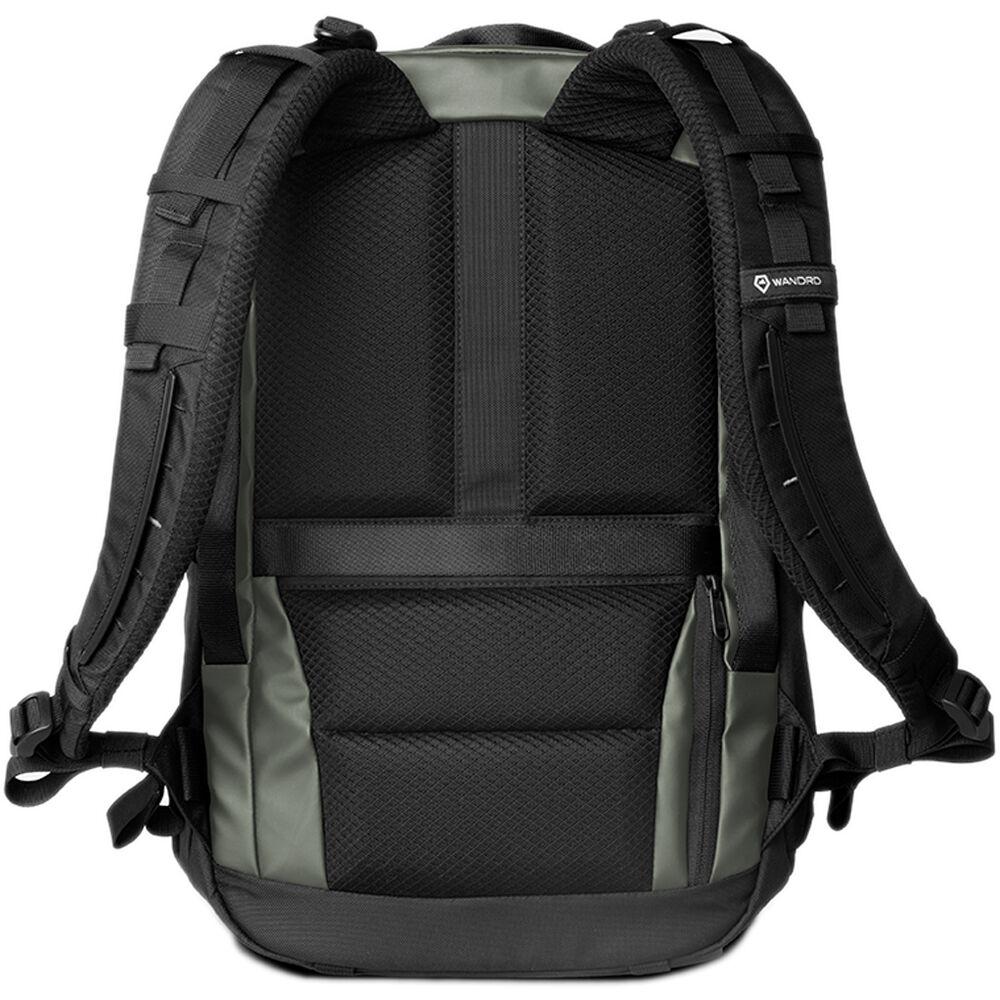 Wandrd Nimbus 18L video equipment bag with padded compartments and adjustable straps, designed for carrying camera gear and accessories.