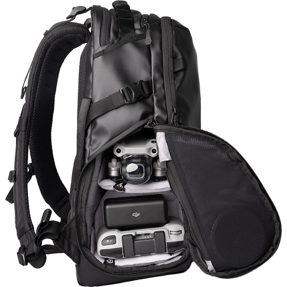 Wandrd Stratus Photo 18L video equipment bag with padded compartments and durable black fabric, designed for camera gear storage.