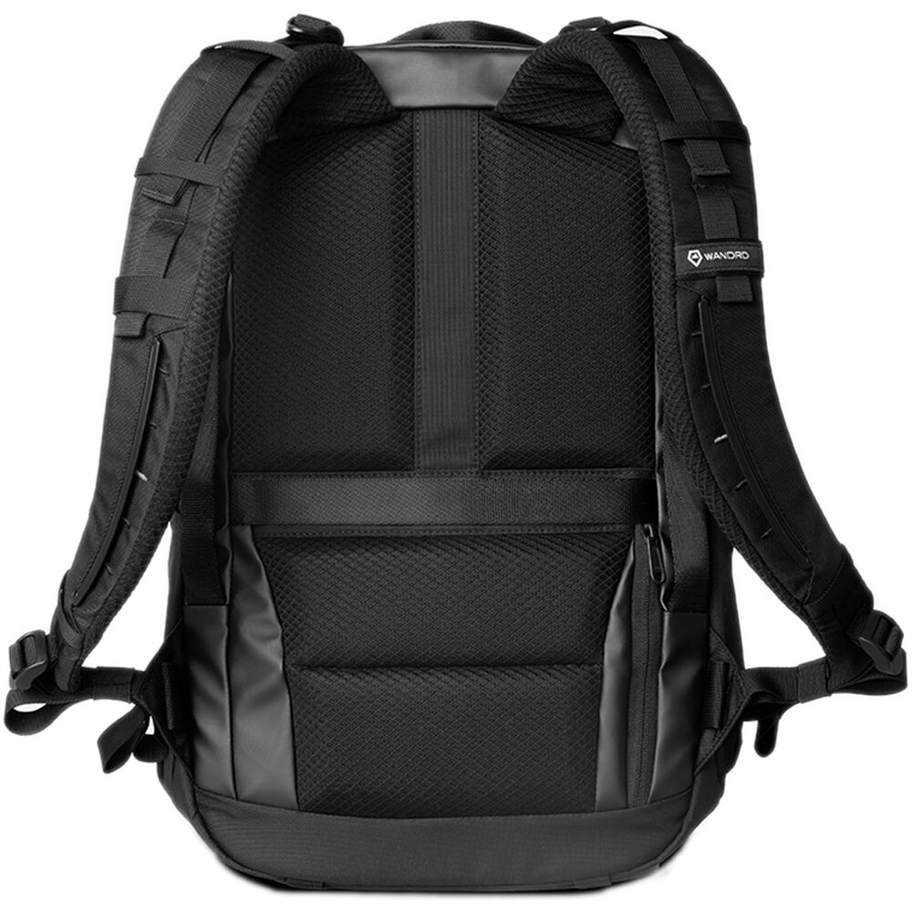 Wandrd Stratus Photo 18L video equipment bag with multiple compartments and padded straps for secure camera gear storage.