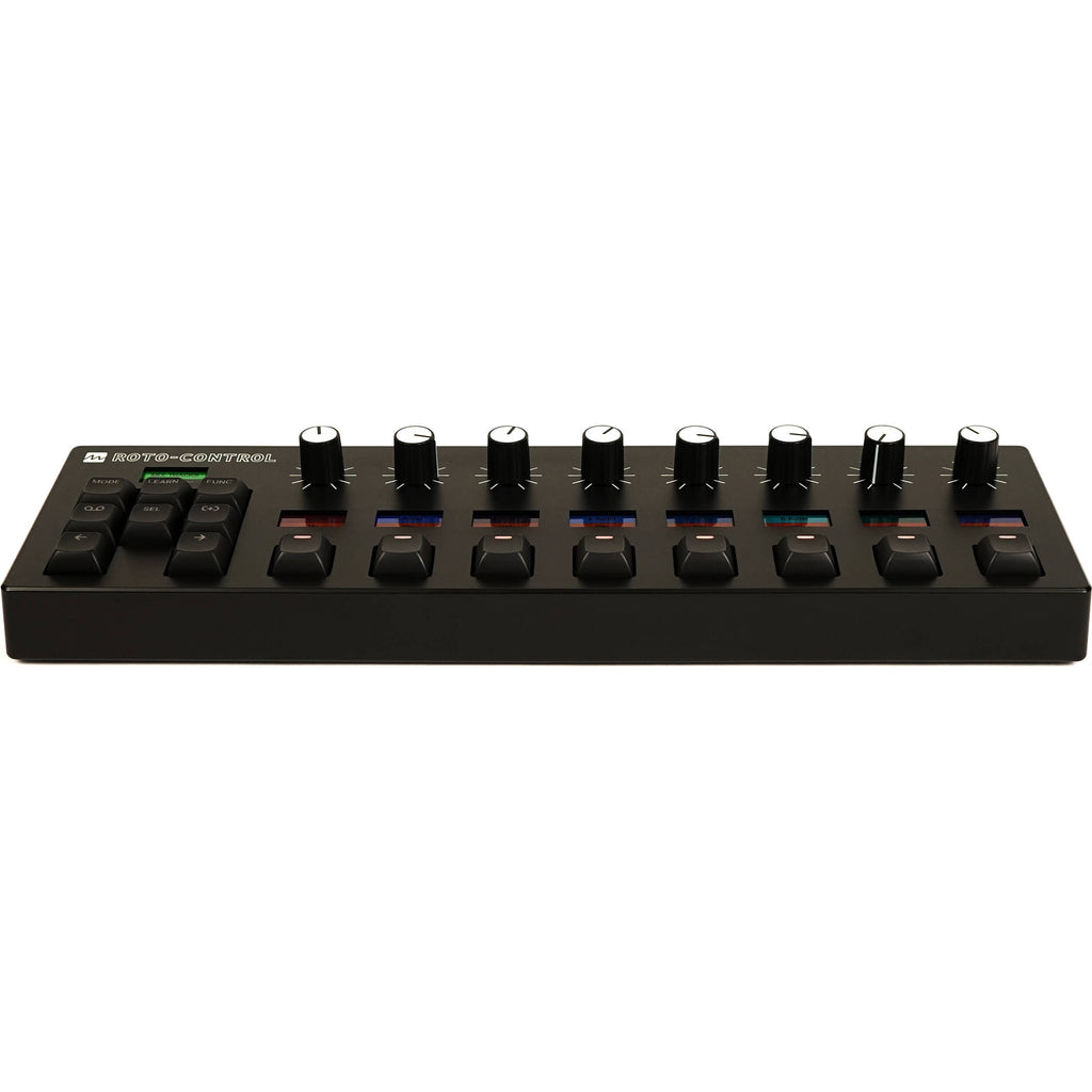 Melbourne Instruments Roto-Control MIDI controller with rotary knobs and buttons for music studio use.