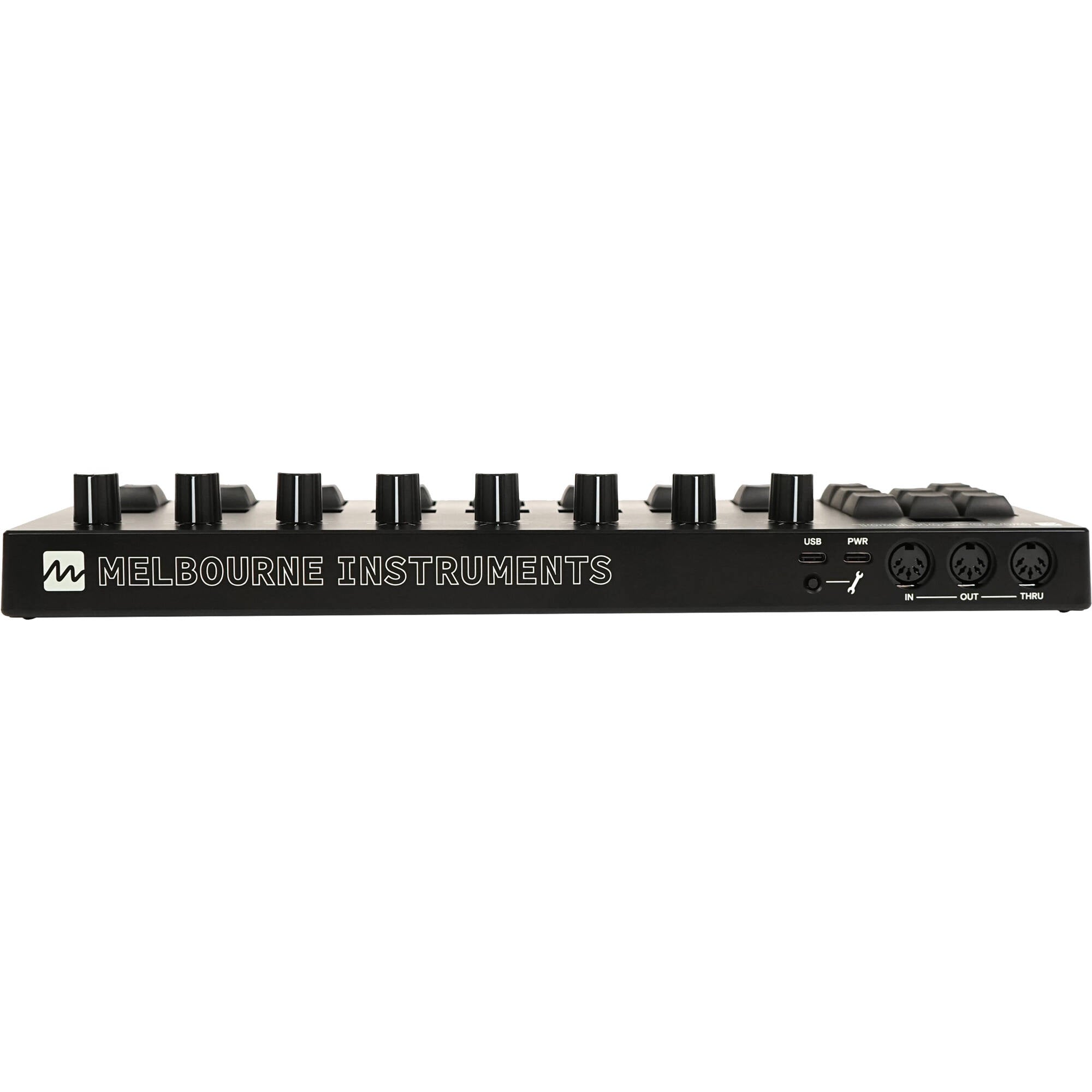 Melbourne Instruments Roto-Control MIDI controller with rotary knobs and buttons for music production and live performance.