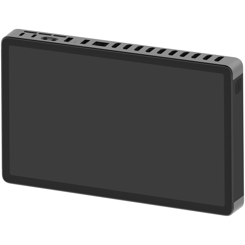 YoloLiv YoloBox Extreme video monitor showing camera feed and control interface on a portable screen.