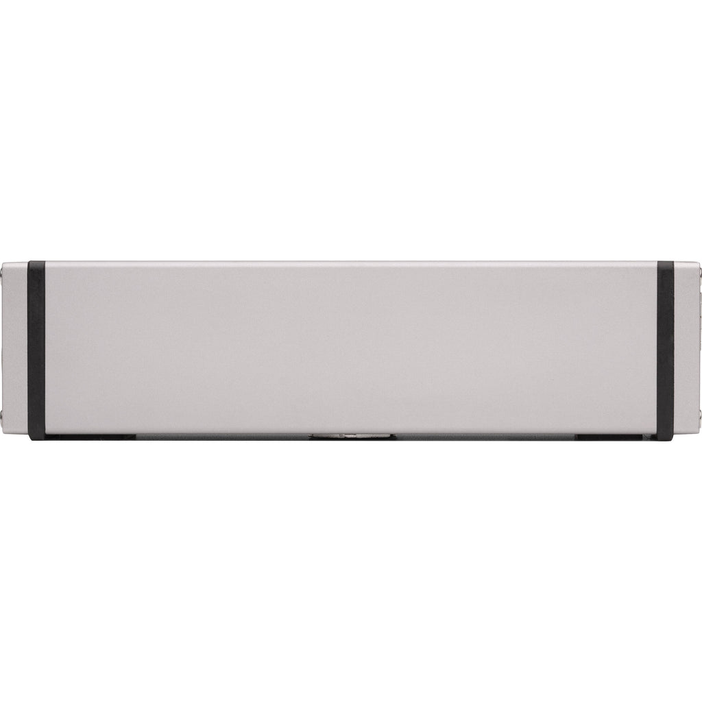 Universal Audio Apollo e1x microphone preamp with sleek design and multiple input options, showcasing high-quality audio equipment.
