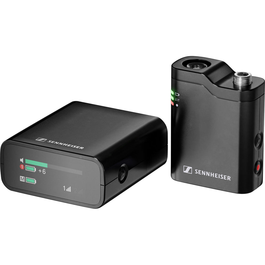 Sennheiser Profile Wireless 1-Channel Creator Microphone System with transmitter and receiver in black finish.