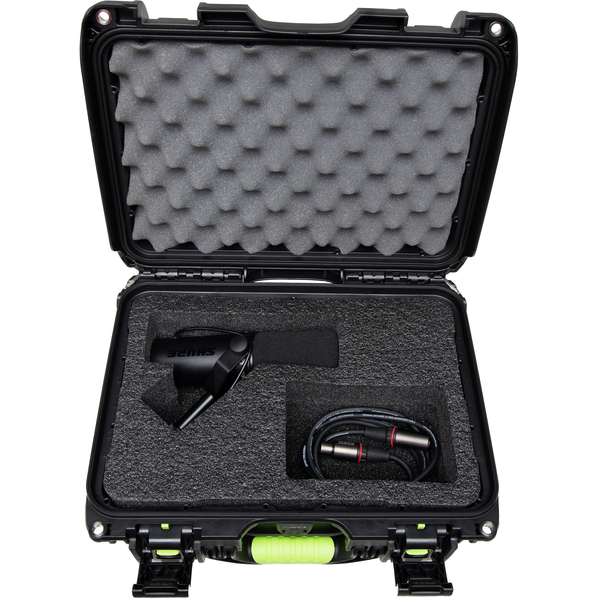 Shure SH-SM7-WP microphone case for Shure SM7B, durable protective bag with zipper and handle for professional microphone storage.