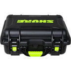 Shure SH-SM7-WP microphone case in black, designed for Shure SM7B microphone, featuring durable protective material and secure zipper closure.