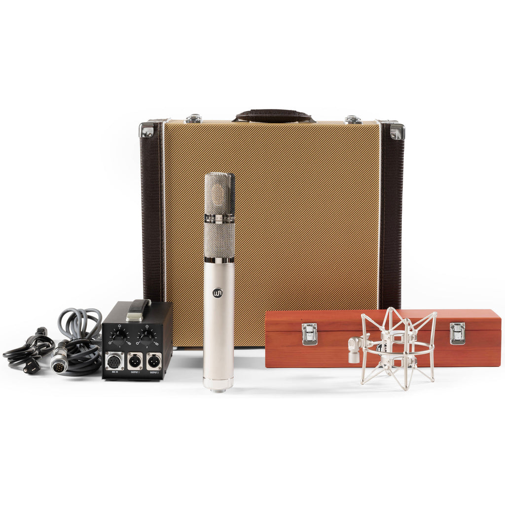 Warm Audio WA-CX24 condenser microphone with metal body and silver grille for studio recording and vocals.