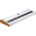 Arturia AstroLab 88 performance keyboard with black keys, digital piano design, and control panel for musical expression.