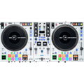 Rane One MKII DJ controller with jog wheels, mixer buttons, and performance pads for professional DJ mixing.