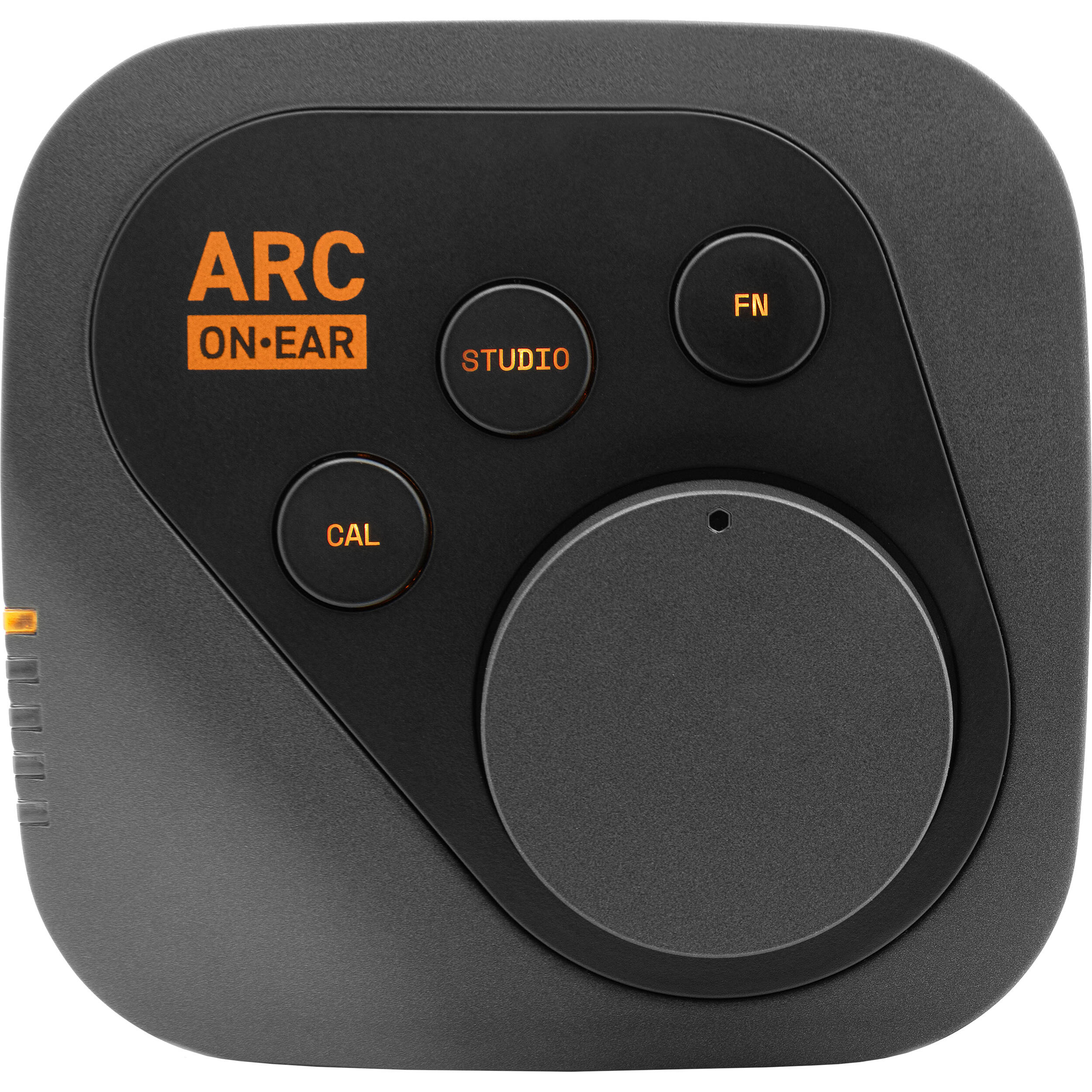 IK Multimedia ARC ON EAR headphone amplifier and DAC with sleek design and adjustable ear cups for comfortable listening.