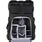 Think Tank FocusPoint RollTop video equipment bag with padded compartments and roll-top closure, designed for gear protection and portability.